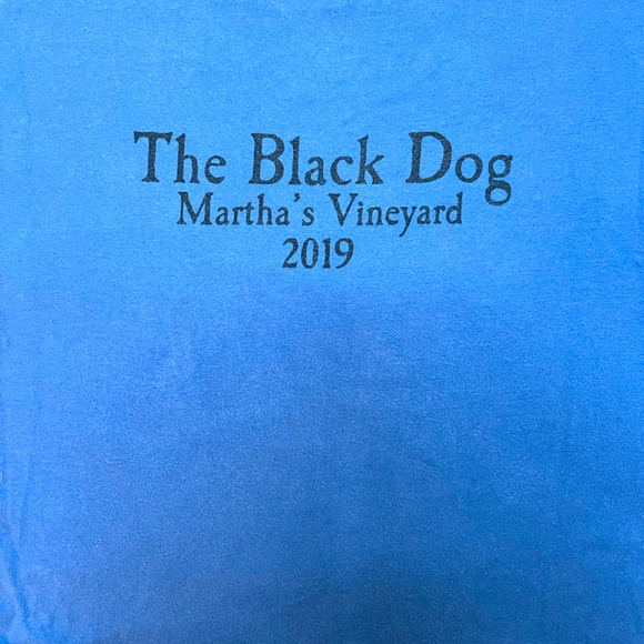 The Black Dog men’s size Small short sleeve tshirt blue /Black lab - Picture 5 of 8
